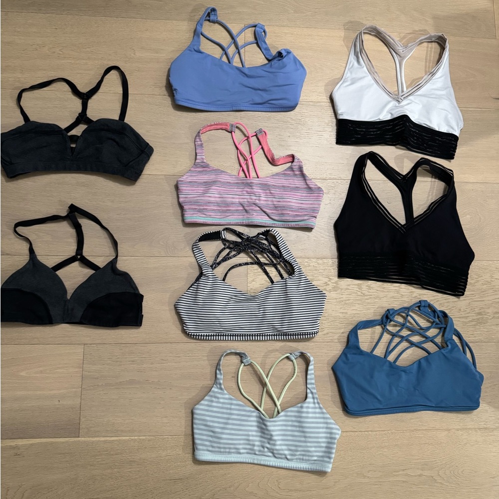 Bundle of 9 Lululemon athletica Strappy Sports Bras